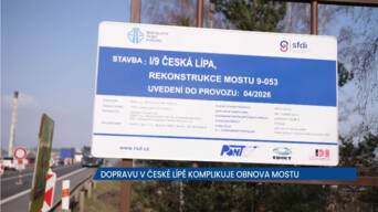Dopravu v České Lípě komplikuje oprava mostu, kamiony se sem nedostanou